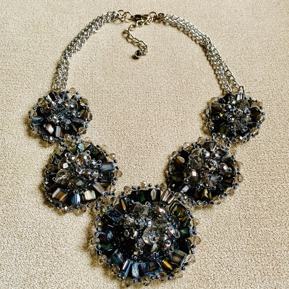 Czech Bead Statement Necklace choker - Picture 3 of 7